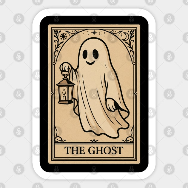 Spooky Arcana: The Ghost Tarot Sticker by Stylecombinator